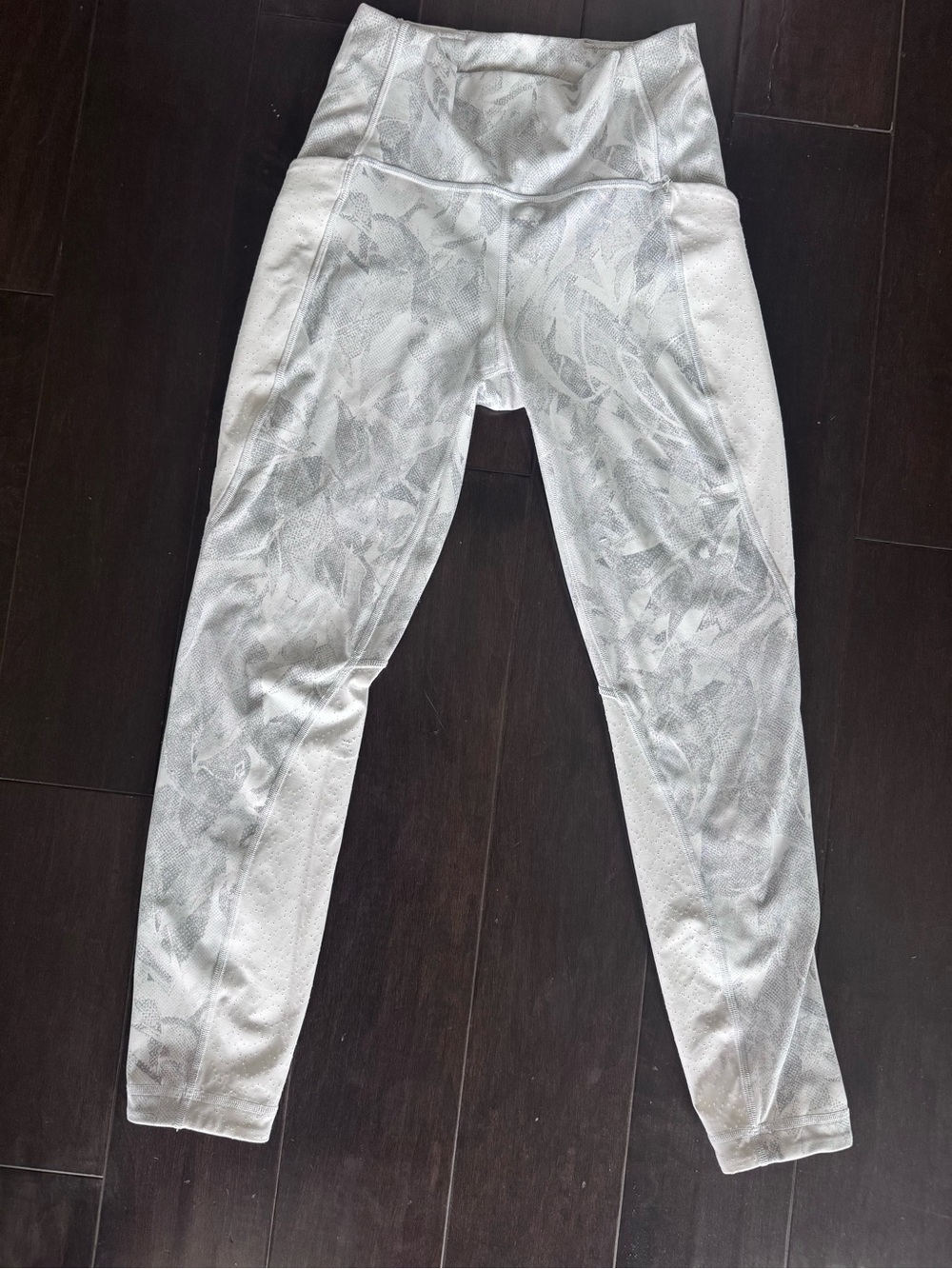 lululemon athletica Light Gray Patterned High-Rise Leggings